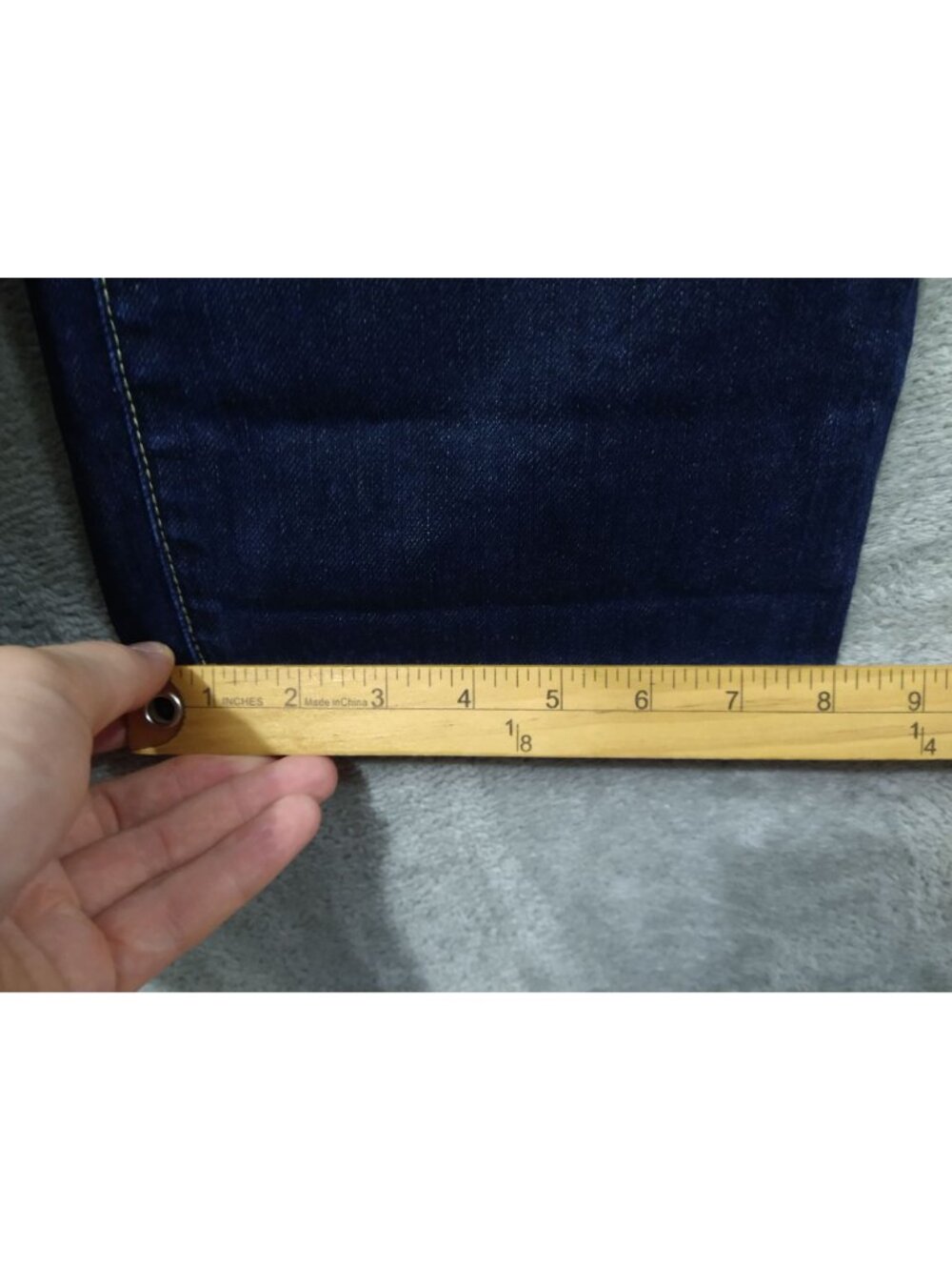 American Eagle Jeans Womens 16 Blue Denim Artist Crop Dark Wash Mid Rise Stretch - Picture 6 of 10